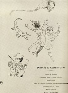 Menü von Le Crocodile, 1896, aus 